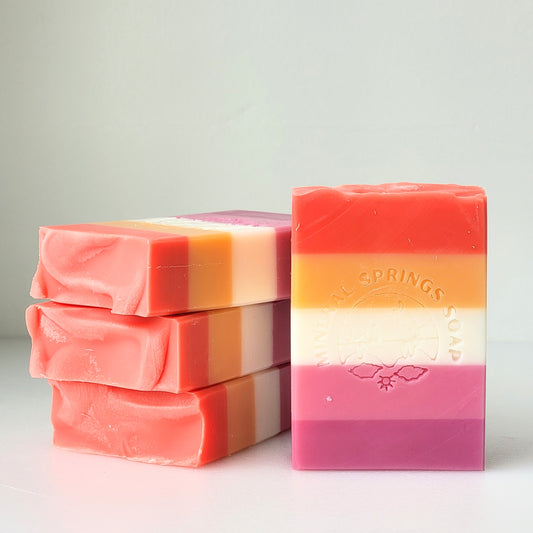 Lesbian Pride Grapefruit Peony Handcrafted Soap