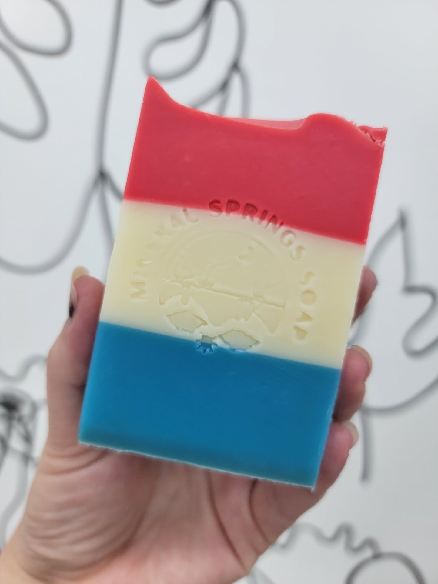Fireworks Patriotic Popsicle Handcrafted Soap