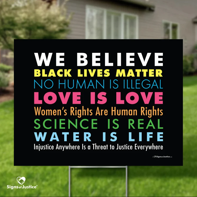 Signs of Justice Yard Signs